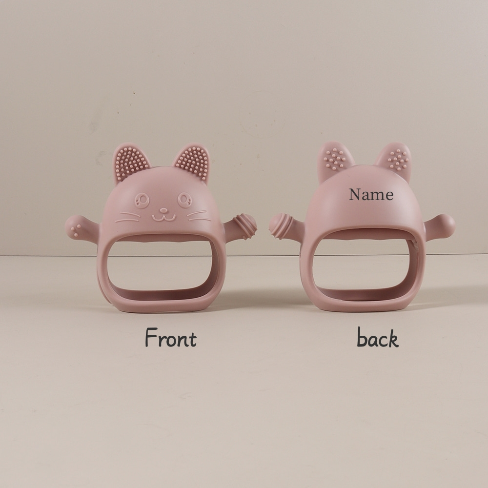 عضاضة أطفال مخصصة بالاسم، قفاز - مراجعة Teething Mitten Baby وسعره