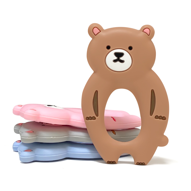 1 قطعة سيليكون الدب عضاضة القو - مراجعة Baby Products Photos وسعره