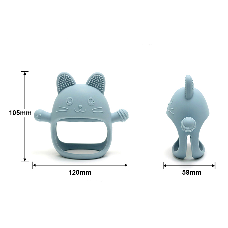 1 قطعة الطفل سيليكون التسنين ق - مراجعة Teething Mitten Baby وسعره