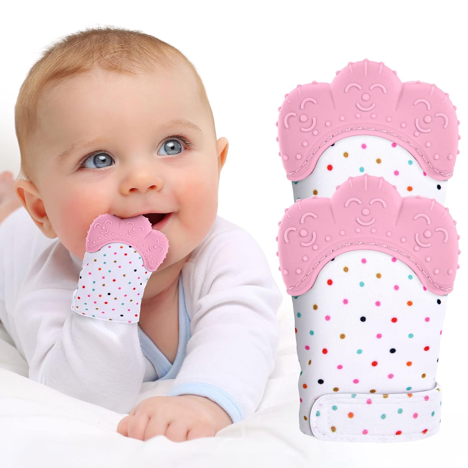 قفازات عضاضة سيليكون آمنة على  - مراجعة Teething Mitten Baby وسعره