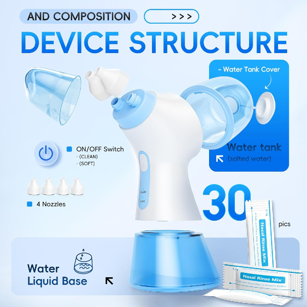 منظف أنف كهربائي قابل لإعادة ا - مراجعة Nasal Aspirator وسعره